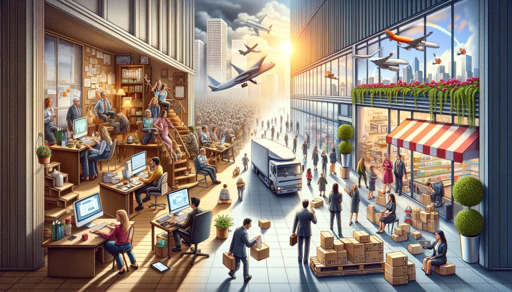 Adaptation du nouveau monde de l'entreprise